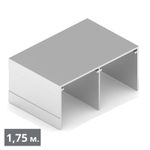 СТАНДАРТ Направляющая верхняя двухполозная (1,75 м) хром матовый (AL) (AS0713) Aristo