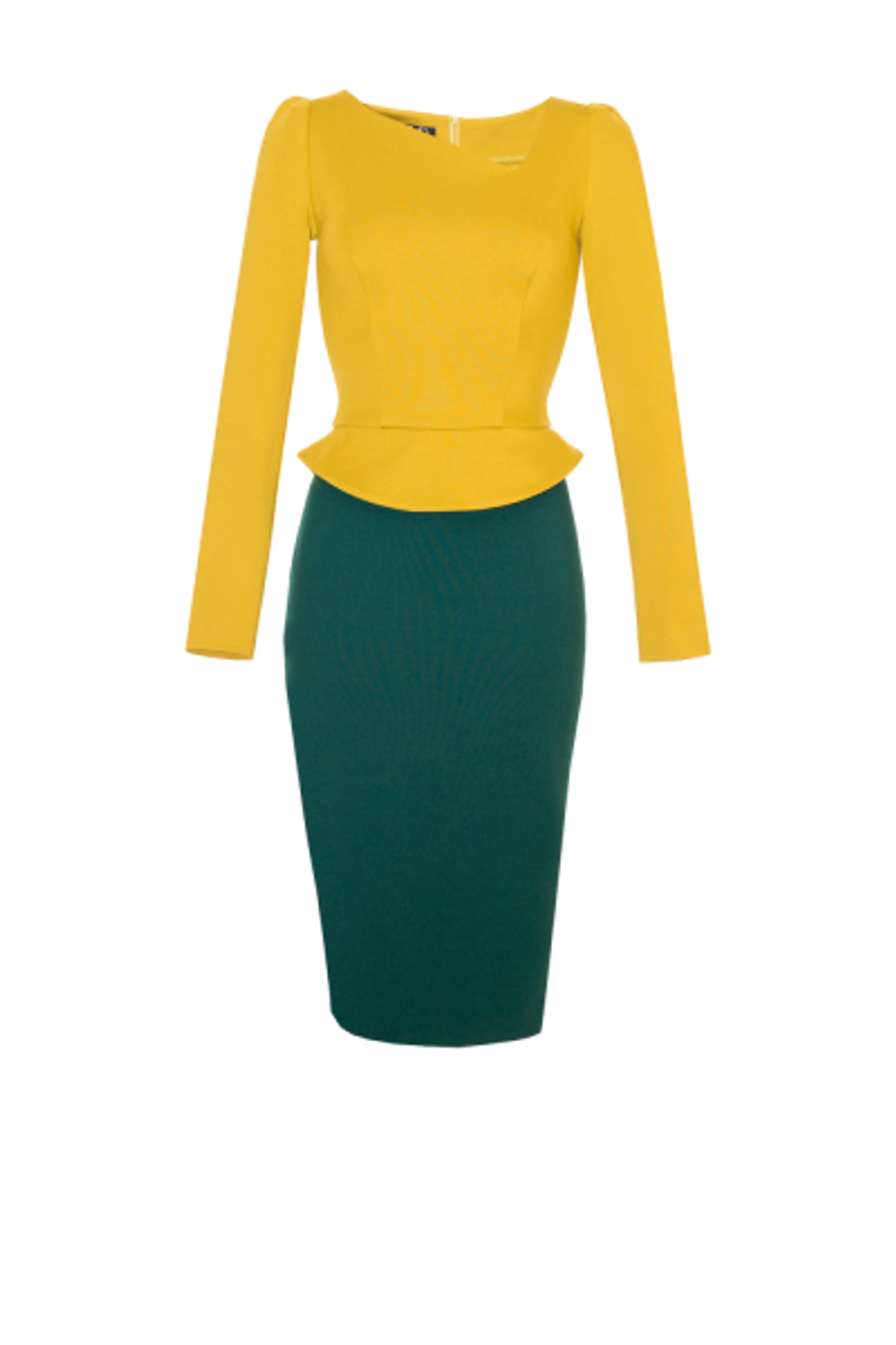 Платье футляр с баской 02-18FW