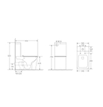 Унитаз напольный Grossman GR-4418BMSQ (610х365х825) безободковый,черный матовый с тонкой крышкой,смыв торнадо,2 места