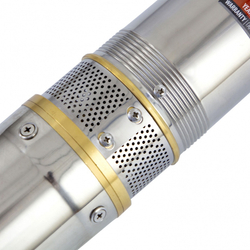 Скважинный насос DWC-4-140, центробежный, диаметр 4", 2000 Вт, 6000 л/ч, напор 140 м Denzel