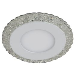 Светильник встраиваемый cо светодиодной подсветкой ЭРА DK LED 14 SL/WH 6Вт круглый прозрачный/белый | Встраиваемые LED светильники