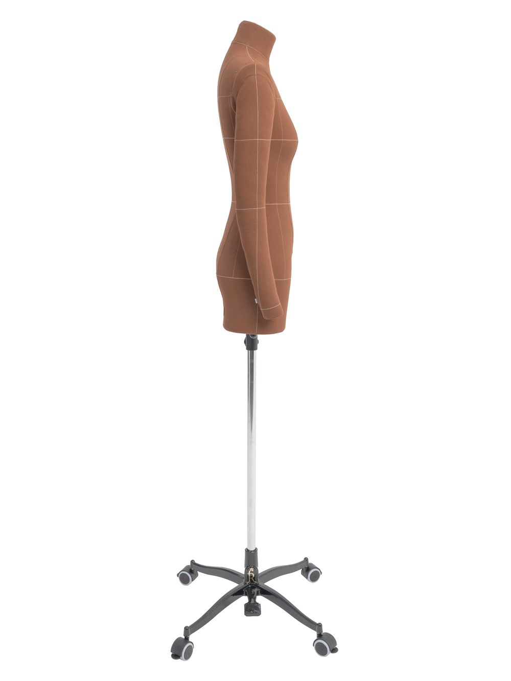 Манекен портновский Моника, комплект Премиум, размер 46, цвет Миндаль, в комплекте накладки и правая рука