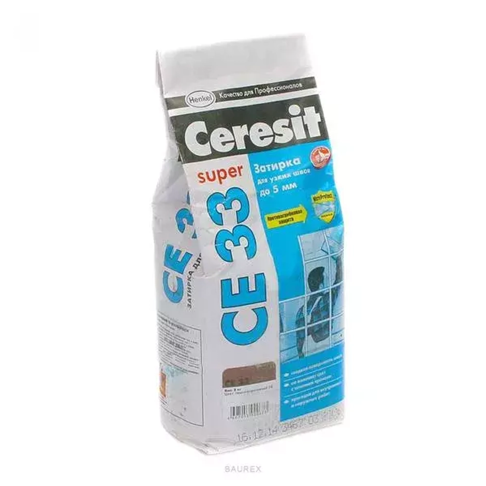 Затирка для узких швов до 6 мм Ceresit СЕ 33 Comfort 01 белая 25 кг