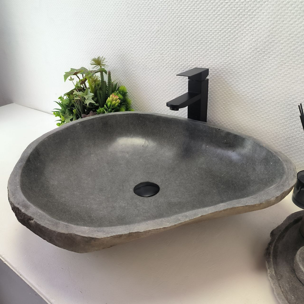 Раковина из речного камня RS-63595 (60*53*16) 0124