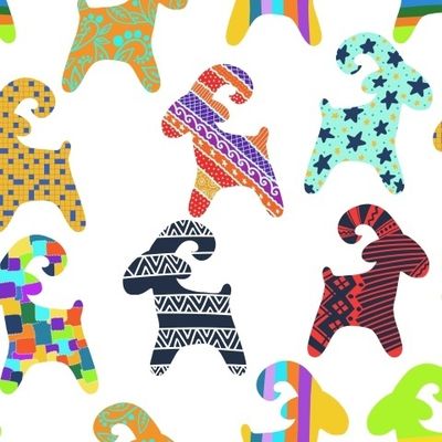 Разноцветные козлики