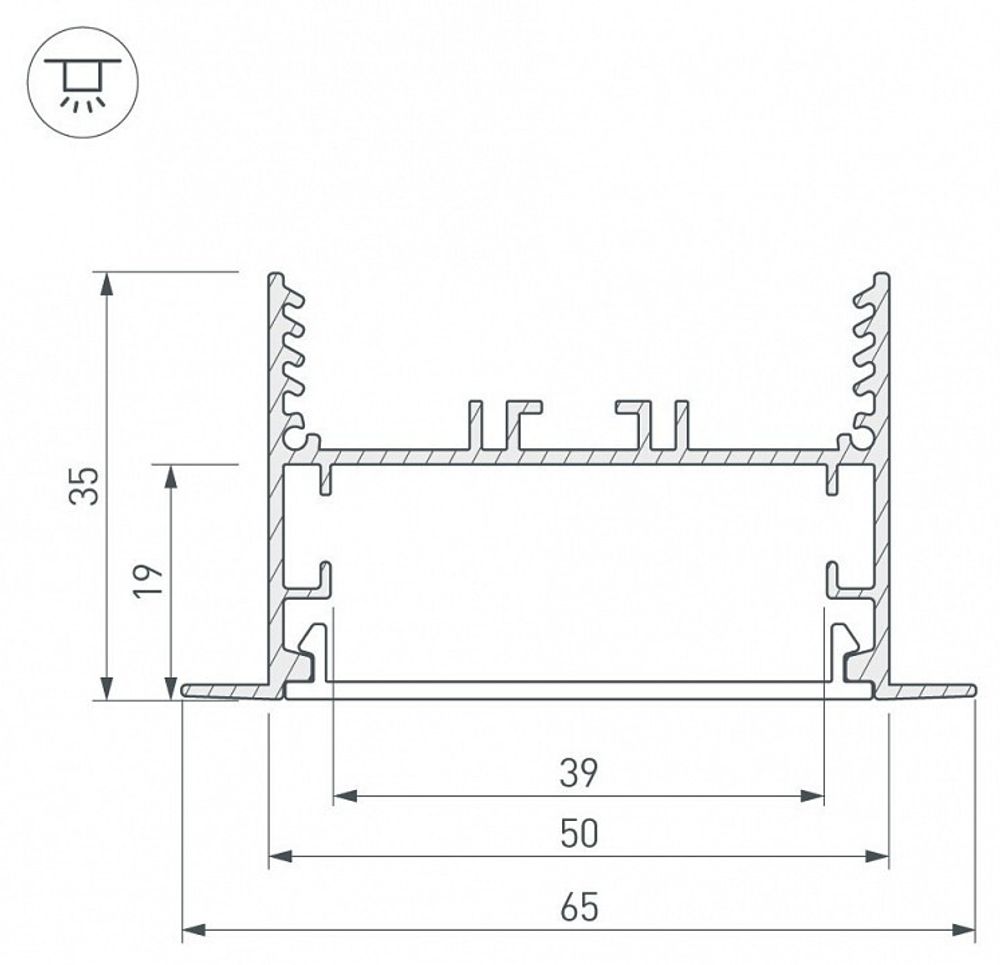 Соединитель угловой T-образный накладной Arlight S-LUX 030128