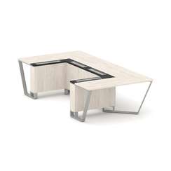 Steel Meet Стол переговорный П-образный KM-PR.B.SP-07P Денвер Светлый/Графит Глянец/Металл Серый 160