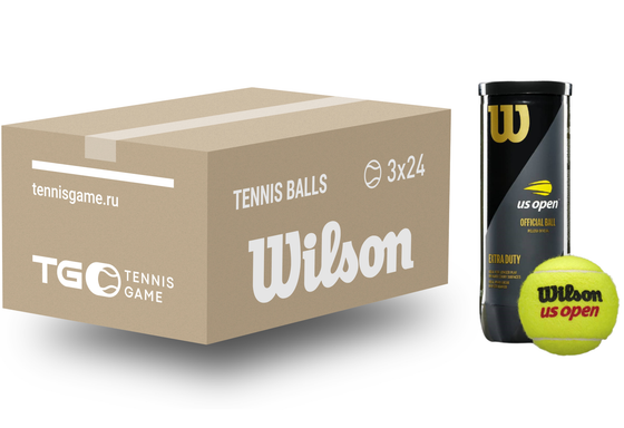 Теннисные мячи Wilson US Open 3B (короб 72 мяча), арт. WRT106200