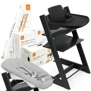 Стульчик для кормления STOKKE Tripp Trapp комплект 4 в 1 (Black)