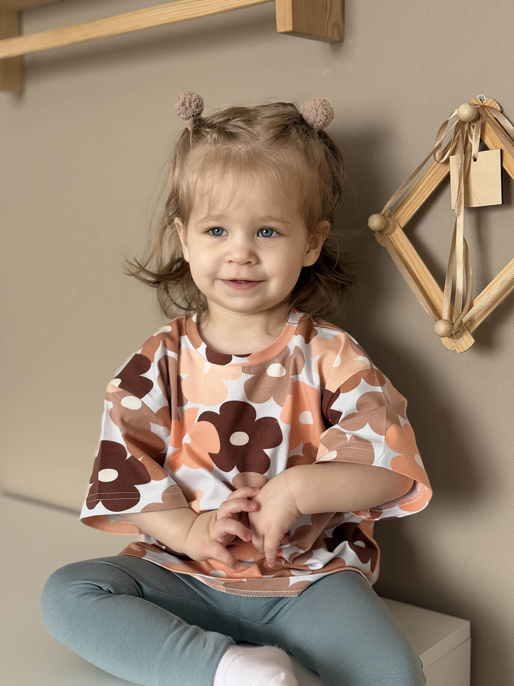 Футболка оверсайз Mjölk Осенние цветы