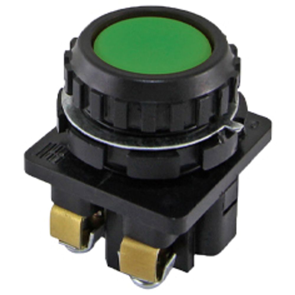 Выключатель кнопочный КЕ 081-У1-исп.2, зеленый, 1з+1р, 10A, 660B, IP66, 30мм TDM SQ0753-0027