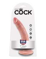 Телесный фаллоимитатор с присоской 7  Cock - 17,8 см.