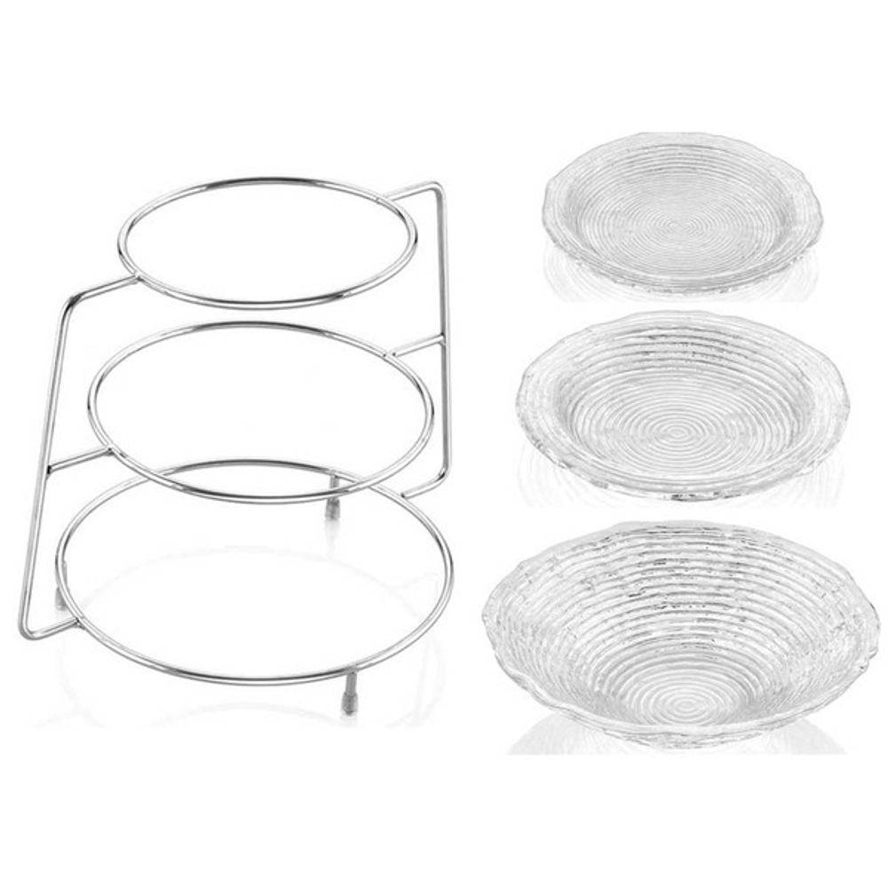 Блюдо трехъярусное IVV Круги на воде 23см