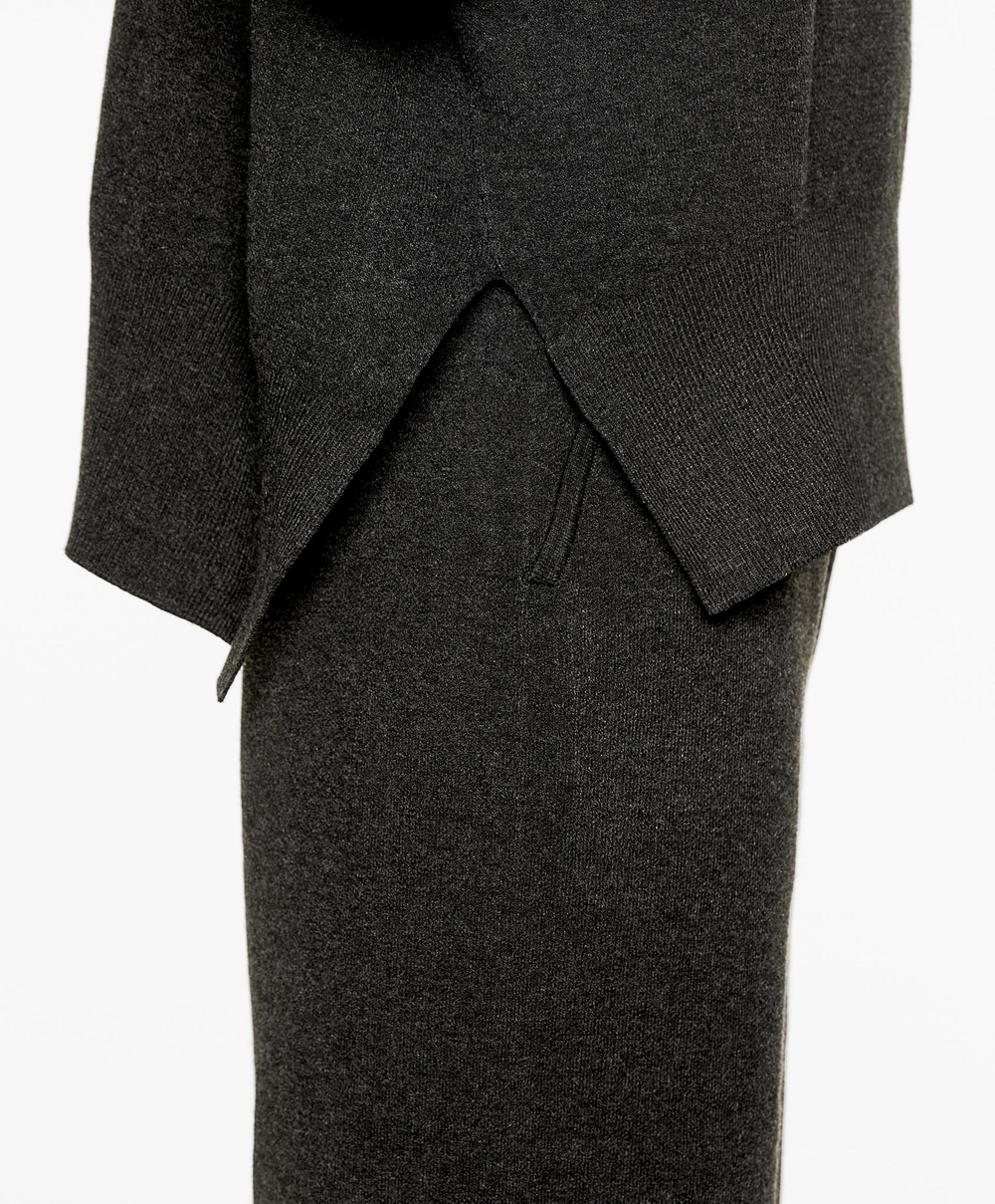 Oysho Трикотажная толстовка с капюшоном, антрацитовый