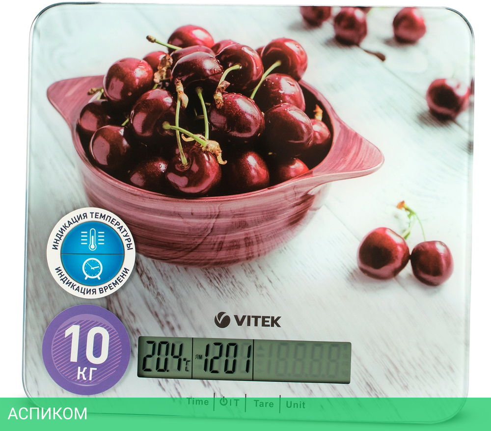 Кухонные весы Vitek VT-8002 White/Illustration