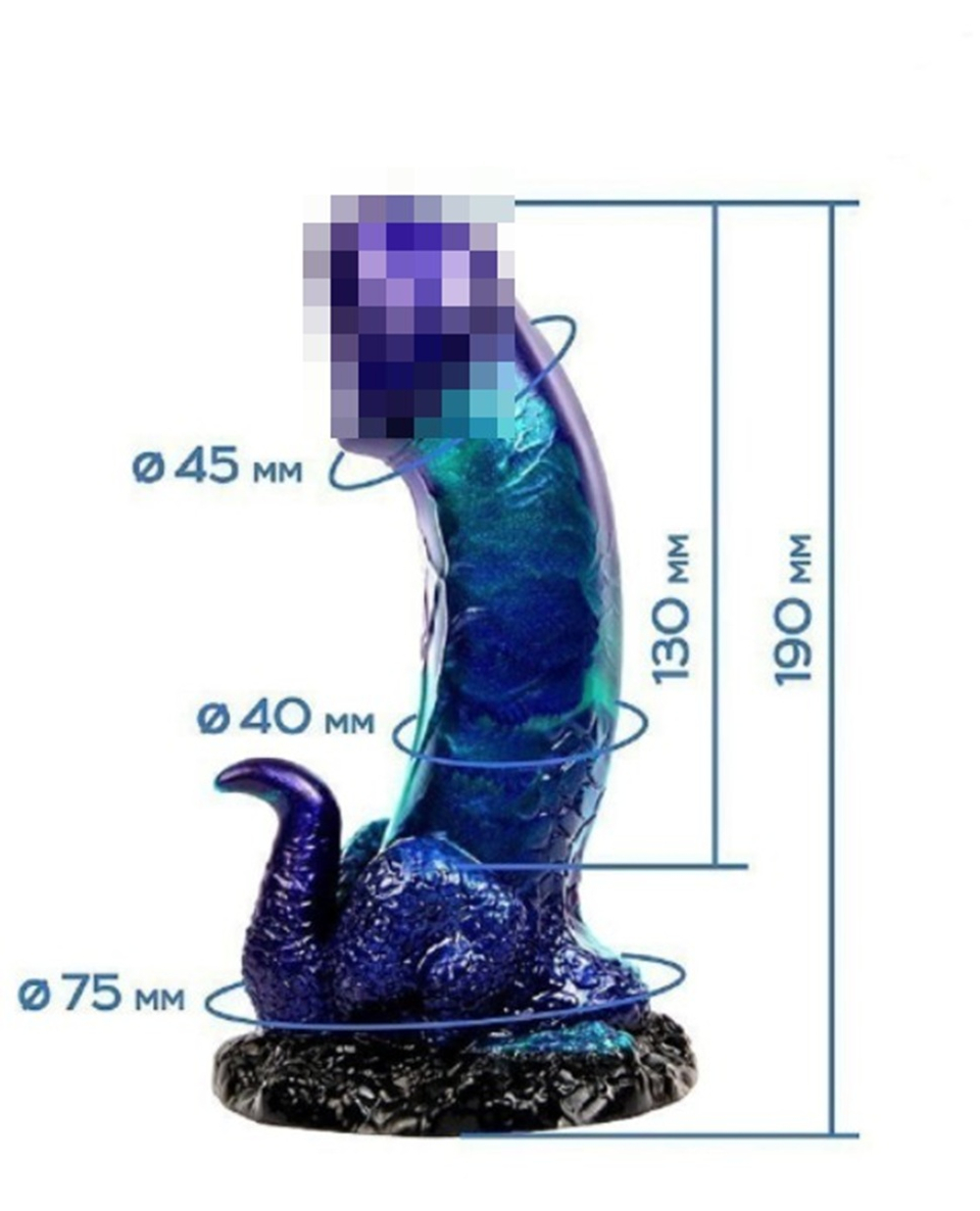 Фаллоимитатор с присоской Magic Hero разноцветный 19 см