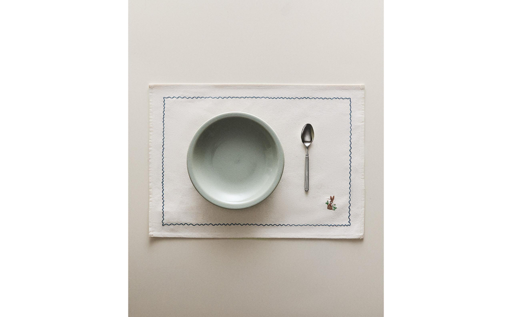 Zara Home сервировочная салфетка из хлопка, вышивка, 50 35 см · 7268/023
