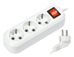 Удлинитель Smartbuy, 3 гнезда 1,5 метра 16А/3,5кВт с выкл. и заземлением ПВС 3х1,0 (SBE-16-3-1,5-ZS)