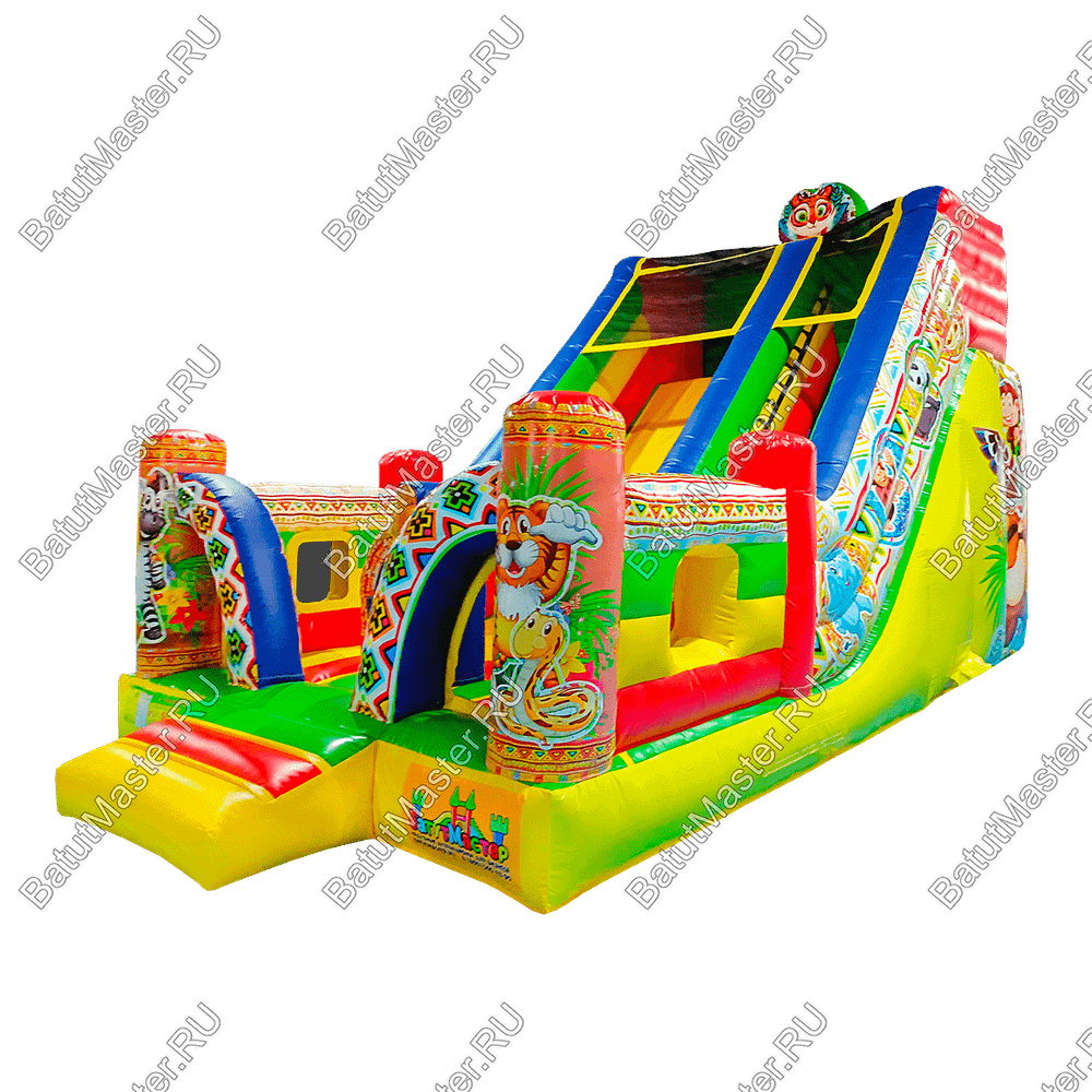 Надувная горка "Звериная компания", 7*4*5 м