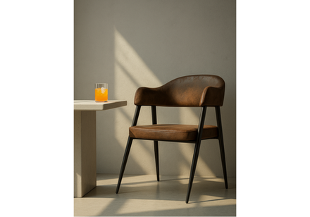 Стул на металлокаркасе Woodville Twin brown, black