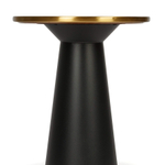 Кофейный столик Vaso Gold диаметр 45 сталь, черный, золотистый