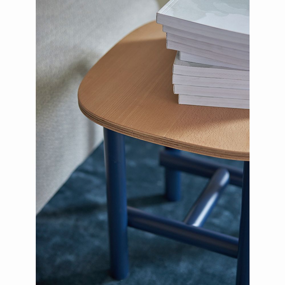 Столик Ottal, 44,5х44,5х45 см, бук, бежевый/синий