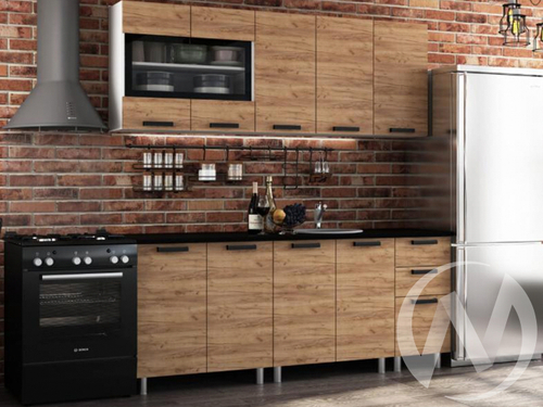 Кухня Крафт ЛДСП 2.0 (38мм столешница 2000) (белый/крафт) 2039476001