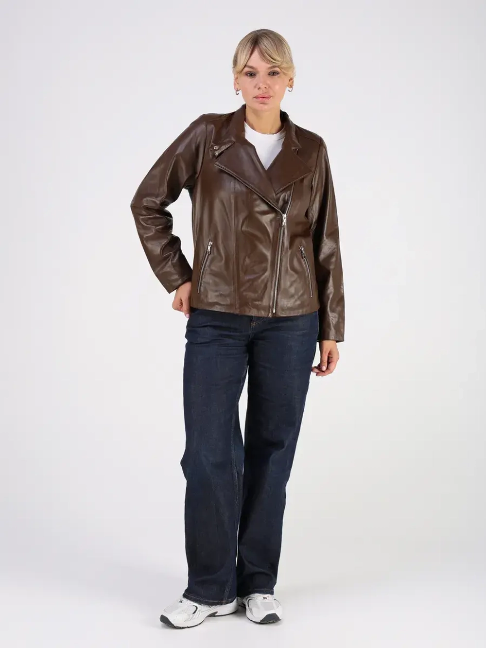 Кожаная куртка демисезонная косуха