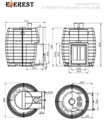 Печь для бани Эверест "Steam Heat" 24 INOX Б/В