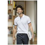 Morgan Двухцветное мужское поло с коротким рукавом