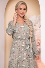 Платье "Волшебная история" (олива/цветы) П5778 LT Collection