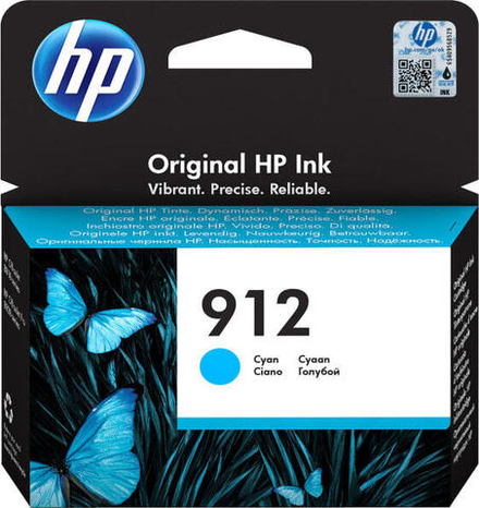 HP Оригинальный струйный картридж 912, голубой 3YL77AE