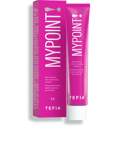 Tefia Mypoint - Перманентная крем-краска для волос 1.0 черный, 60мл