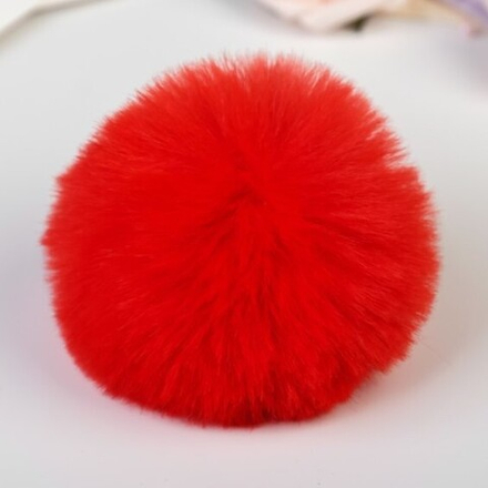 Помпон искусственный мех "Красный" d=7 см   4453140