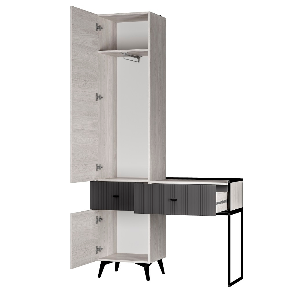 Прихожая Норд ПР-06, Ясень белый, Маренго