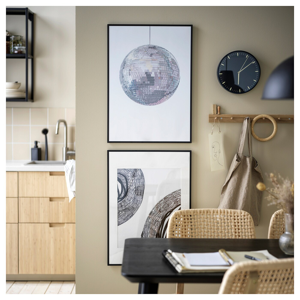 IKEA SKÄRIG  (ИКЕА СКÄРИГ)  -  Настенные часы, синие, 26 см