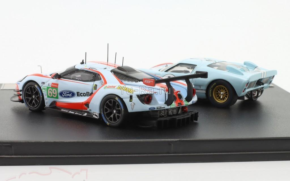 Набор 2 авто 24h LeMans: Ford GT40 1966 и Ford GT 2019 IXO 1:43