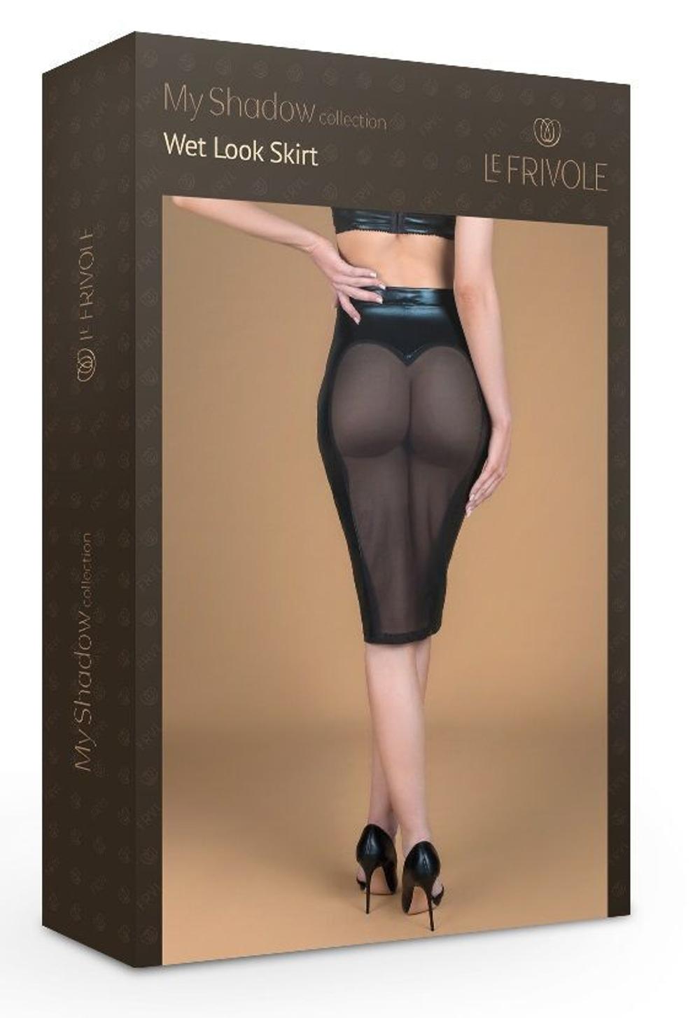 Нижняя юбка-карандаш с полупрозрачной задней вставкой