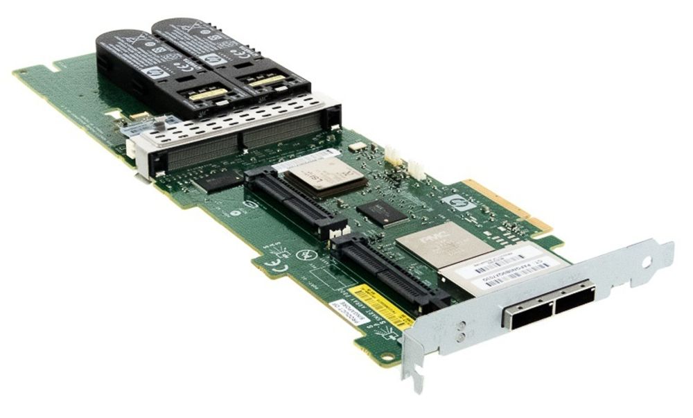 Контроллер HP Smart Array P800/512Mb with BBWC (16 link: 2 int (SFF8484) x4 wide port connectors/2 ext (SFF8088) x4 wide port Mini-SAS connectors SAS) PCI-E 501575-001