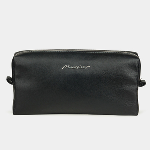 Женская косметичка Briquette Easy из натуральной кожи теленка, черного цвета