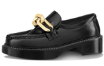 LOUIS VUITTON Academy Platform Loafers "Black" Women"s