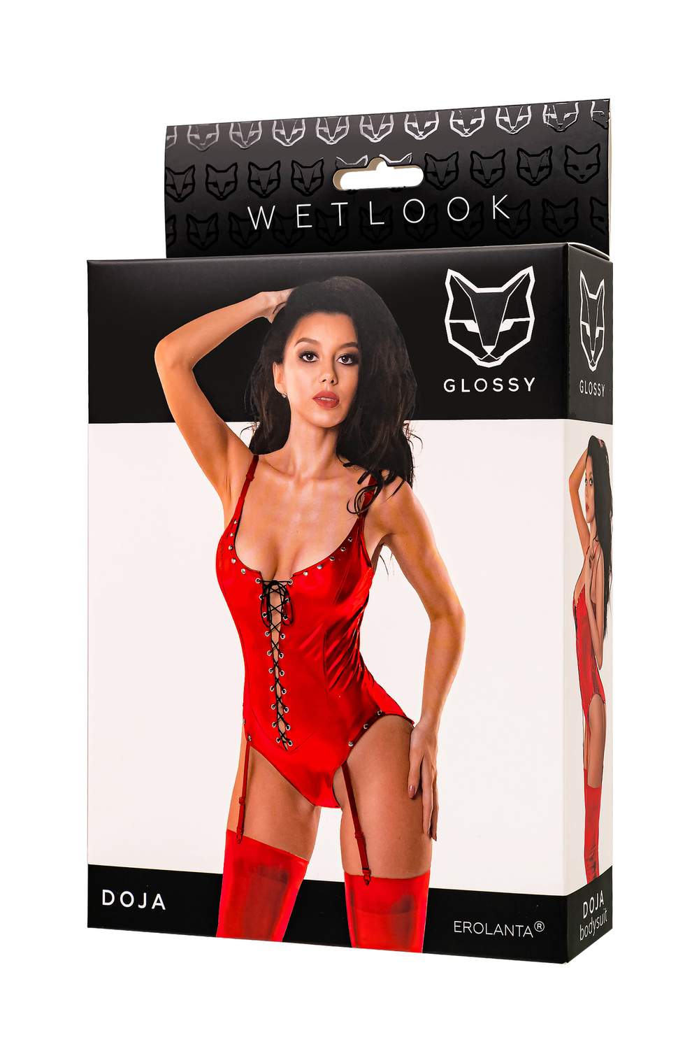 Боди Glossy Doja из материала Wetlook