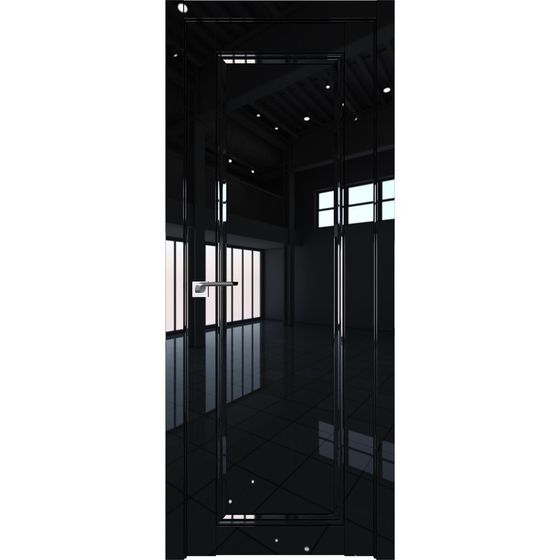 Межкомнатная дверь глянцевая Profil Doors 126L чёрный люкс глухая