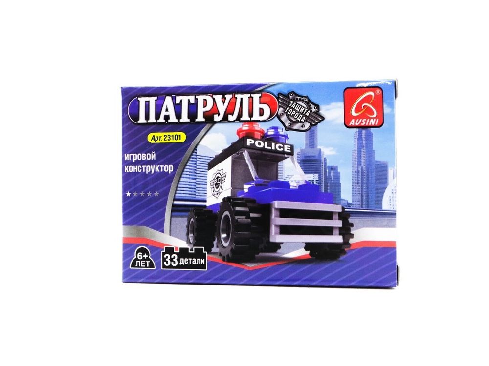 Игрушка конструктор АУСИНИ Полицейский джип 33 детский(ая) (460612)