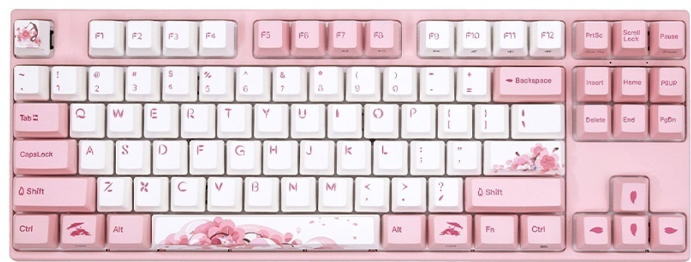 Клавиатура VARMILO VEM87 Sakura R1 EC V2 Ivy UA розовый