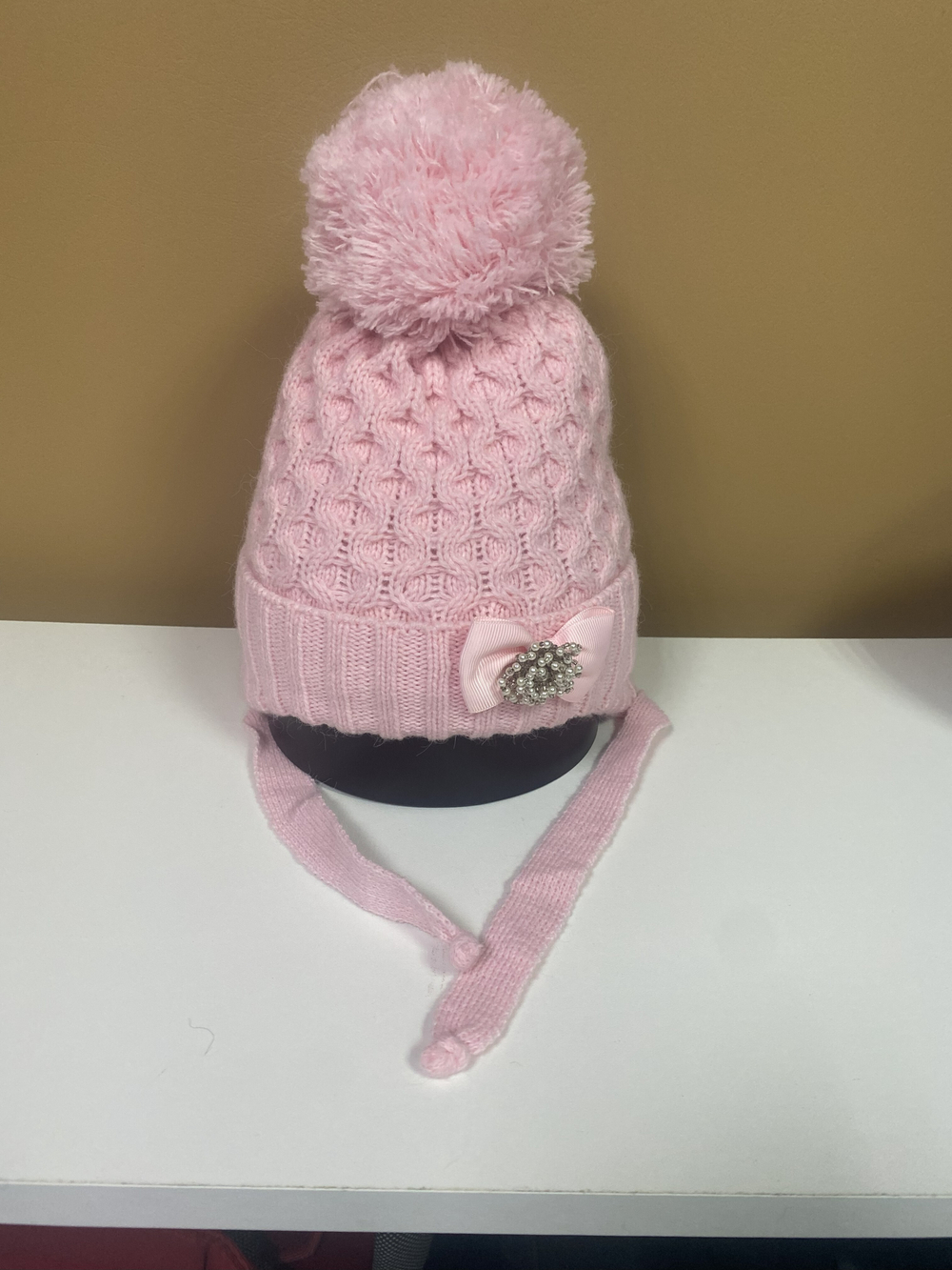 Шапка зимняя на девочку "Прикиндер" розовая,размер 44-46