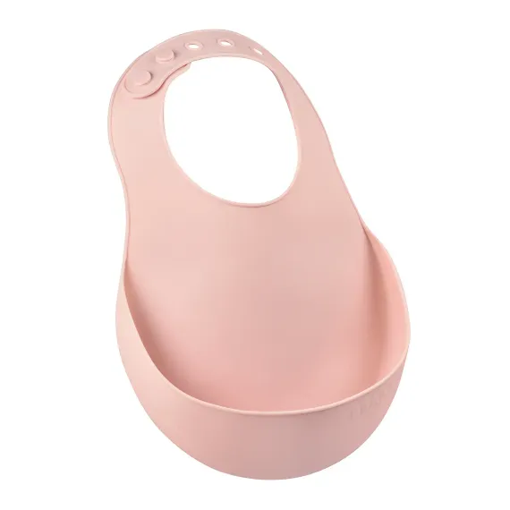 Детский силиконовый нагрудник Beaba Silicone Bib Old Pink