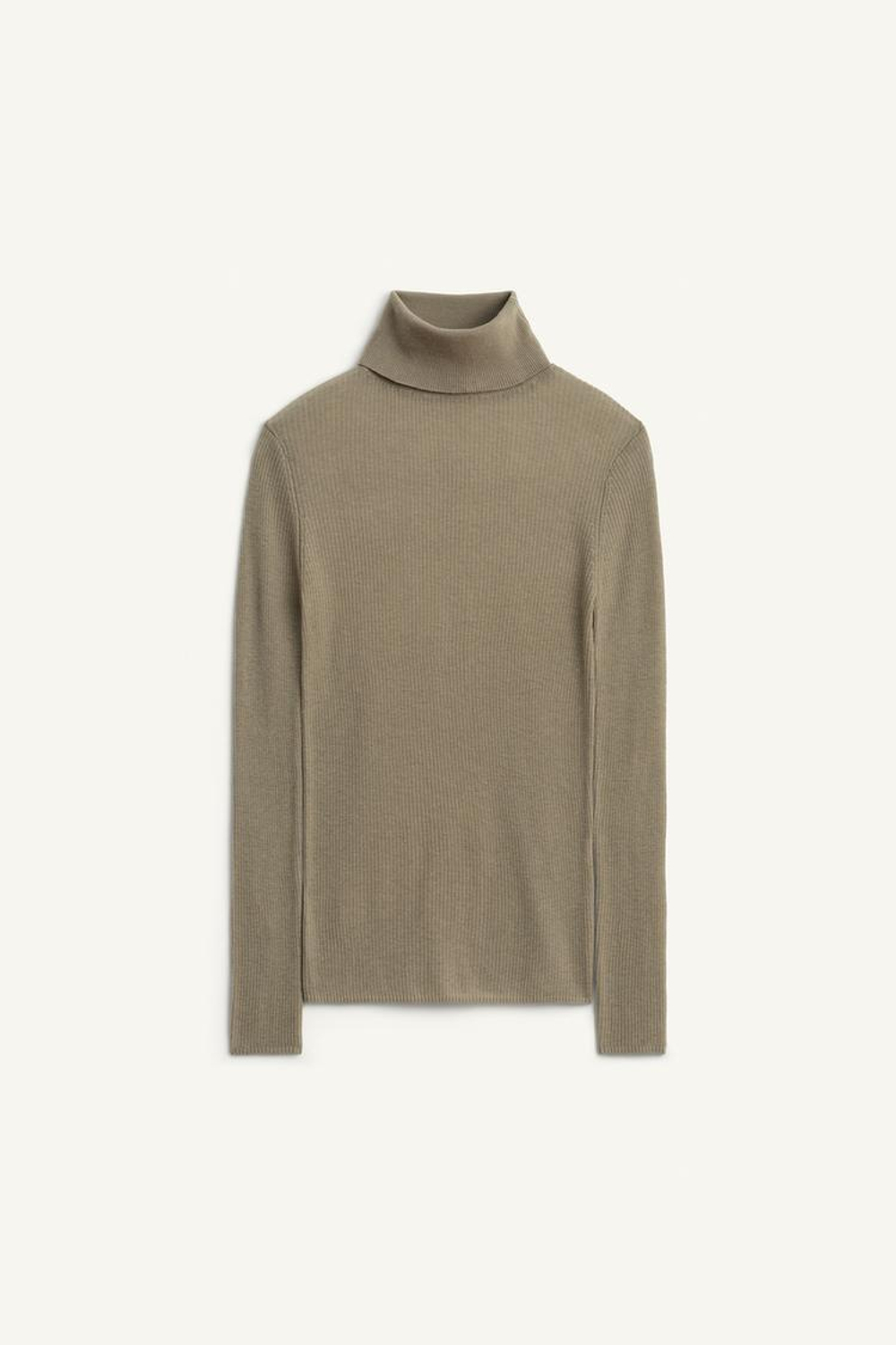 ZARA СВИТЕР С ВЫСОКИМ ВОРОТНИКОМ, СВЕТЛО-ЗЕЛЕНЫЙ