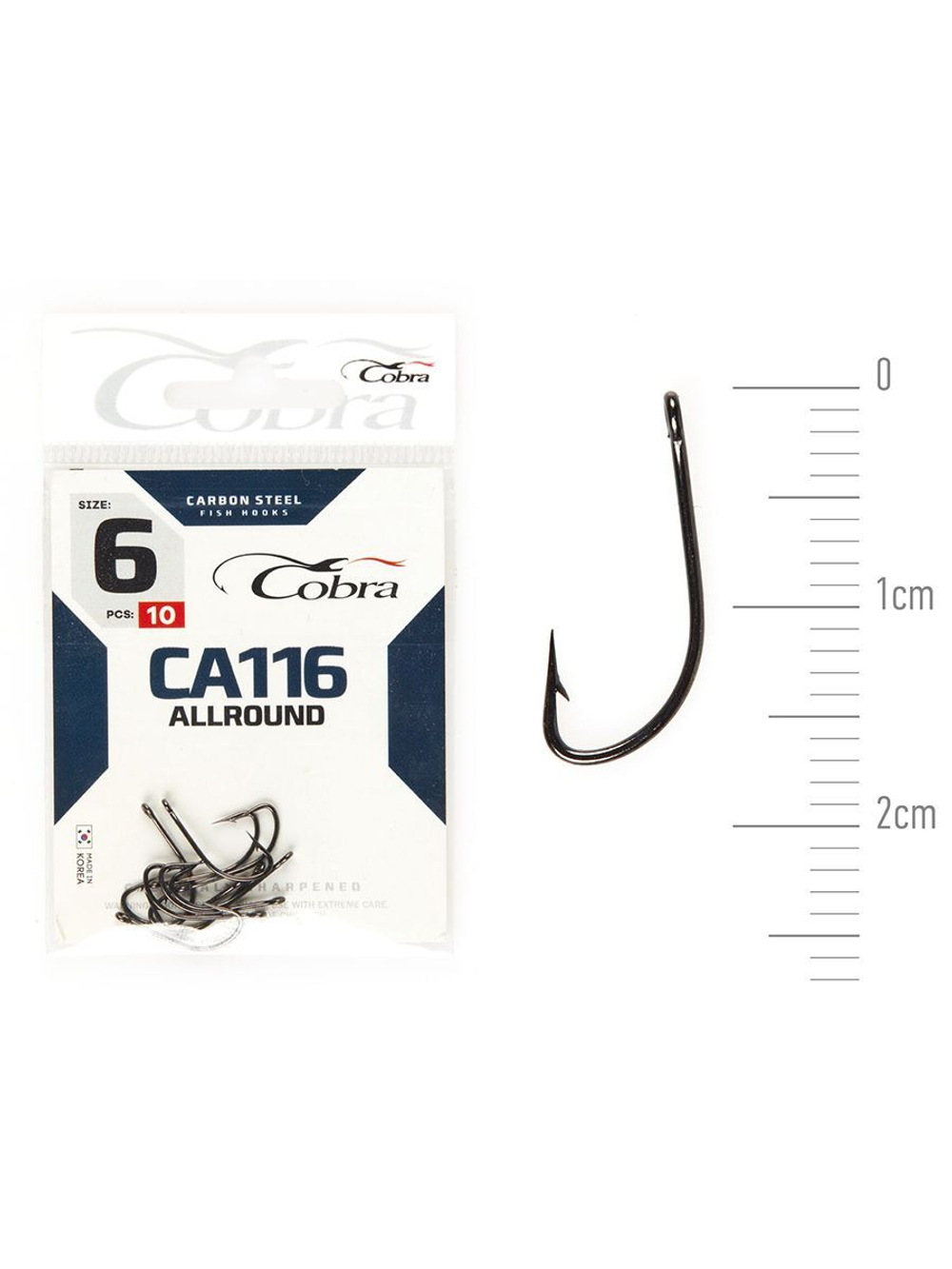 Крючки Cobra Allround CRYSTAL серии CA116 размер 006 (упк.10шт.)