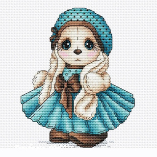 "Кролик в голубом"-02659  вышивка